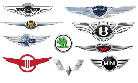 10 Car Logos with Wings