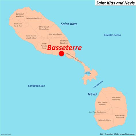 Basseterre Map | Saint Kitts and Nevis | Maps of Basseterre