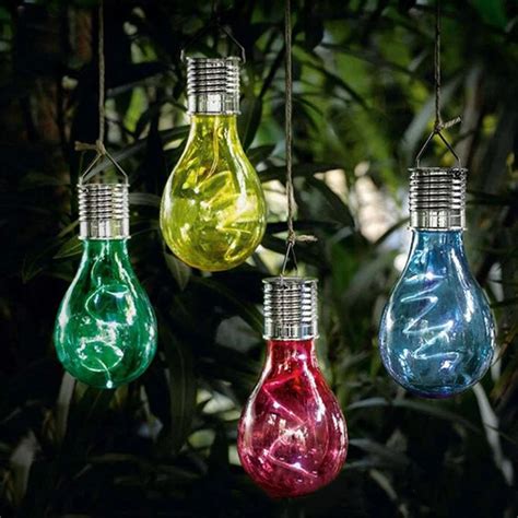 5pcs/set Waterproof Solar LED Light Bulbs Rotatable Outdoor Camping ...