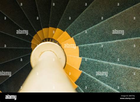 A top view spiral staircase Stock Photo - Alamy