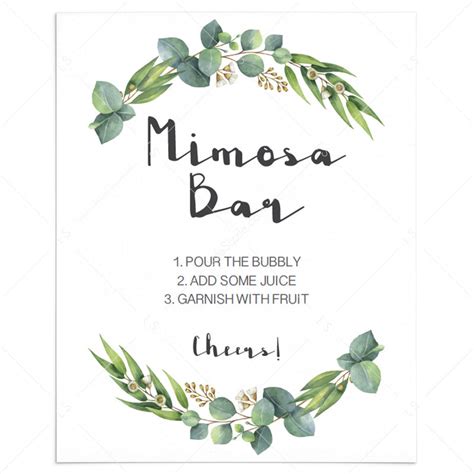 Mimosa Bar Signs Printables Instant Download PDF – LittleSizzle