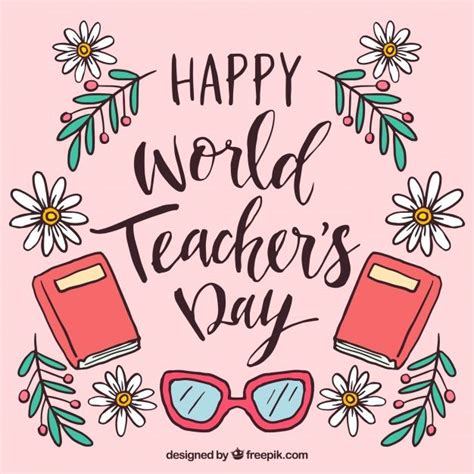 Premium Vector | Happy teacher's day, hand-drawn | Happy teachers day ...