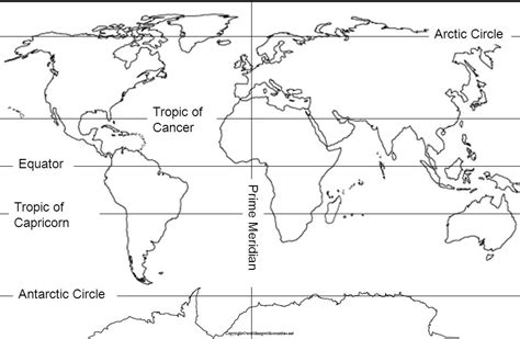 4 Free Printable World Map Prime Meridian in PDF | World Map With Countries