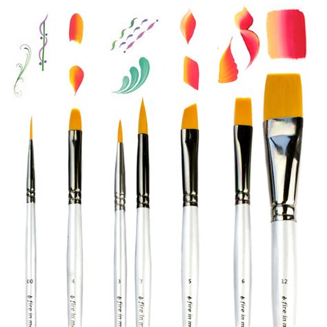 Art Paint Brushes for Acrylic Painting Watercolor Oil Gouache Body and ...