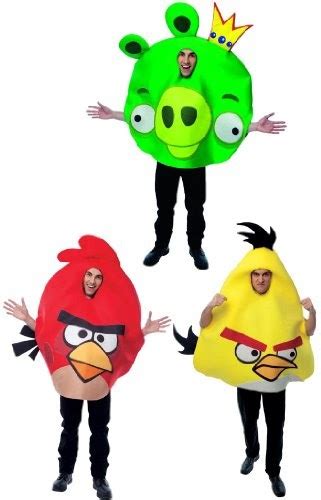 Angry Bird Costume and Toy: Angry Birds - Green King Pig,Yellow Bird ...