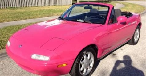 1993 pink Mazda MX-5 Miata http://www.iseecars.com pink cars, pink ...