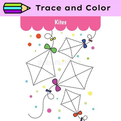 Pen Tracing Lines Activity Worksheet for Children. Pencil Control for ...