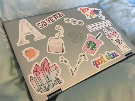 Laptop with cute/girly sticker decoration | Ipad case stickers, Laptop ...