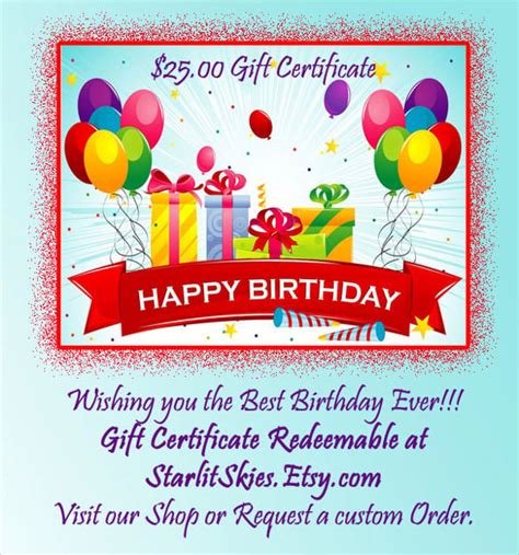 20+ Birthday Gift Certificate Templates - Free Sample, Example, Format ...