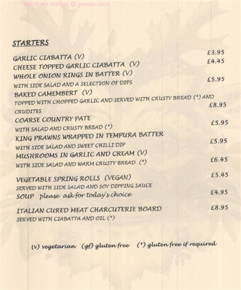 Menu at The Green Man pub & bar, Lewes, Lewes Rd