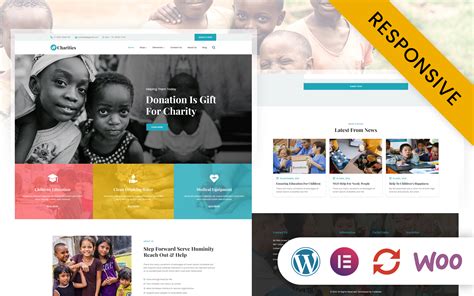 Charities - Charity NonProfit Fundraising Elementor WordPress Theme for $39