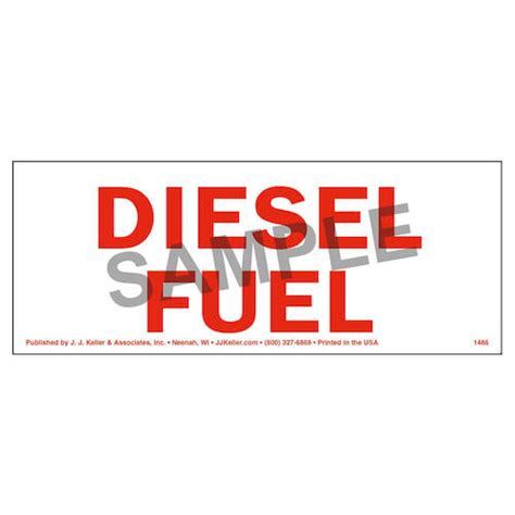 Diesel Fuel Label