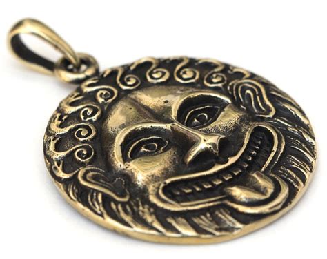 Gorgoneion Ancient greece Medusa necklace Gorgons head Bronze | Etsy