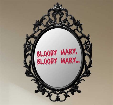 Bloody Mary scary text font mirror sticker - TenStickers