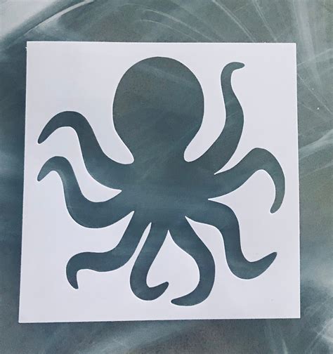 Octopus Stencil Reusable Octopus Stencil | Etsy