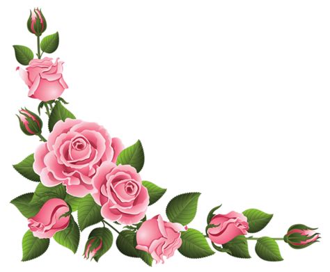 Blue Rose Flower Border Corner Free Clipart HD Transparent HQ PNG ...