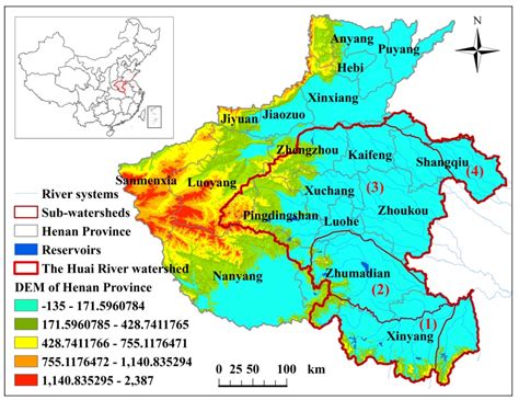 Huai River Map