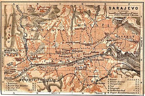 Map of Sarajevo 1905