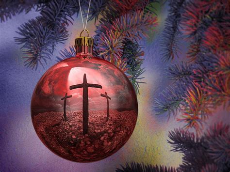 Christmas cross, ball, cross, christmas, abstract, HD wallpaper | Peakpx