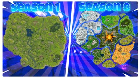 Evolution der Fortnite Map (Season 1 - Season 8) - YouTube