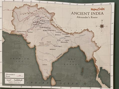 Old Map Of India - Angela Maureene