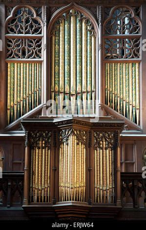 Organ detail Sherborne Abbey, Dorset Stock Photo - Alamy