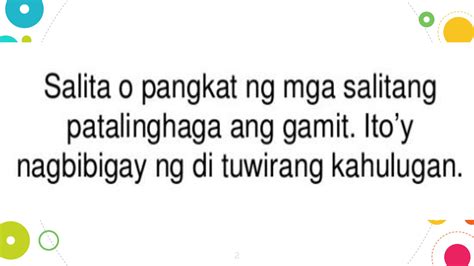 SOLUTION: Mga idyoma at sawikain lesson - Studypool