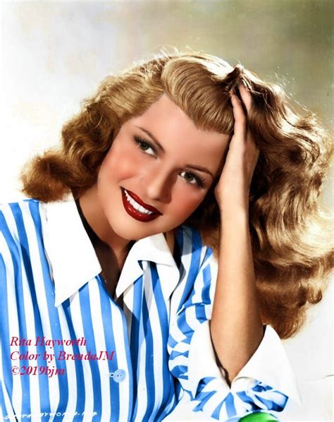 Rita Hayworth (Color by BrendaJM ©2019bjm) | Rita hayworth, Rita moreno ...