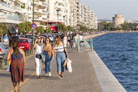 GREECE THESSALONIKI NIKIS BOULEVARD Editorial Stock Image - Image of ...