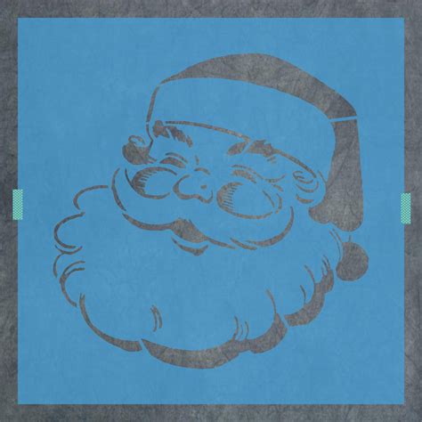 Christmas Stencil Santa Face Stencil Santa Claus Stencil - Etsy