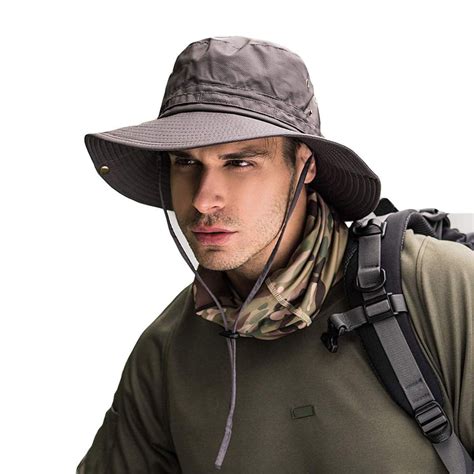 Bucket Hat Boonie Hunting Fishing Outdoor Cap Wide Brim Military Unisex ...