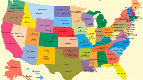 Usa Map With Capital Cities | Hot Sex Picture