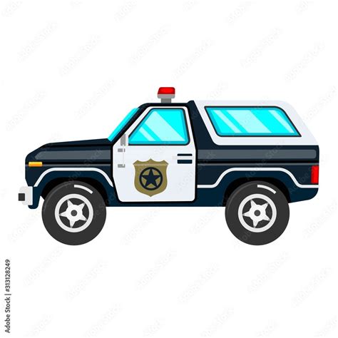 Black and white classic police car vector Stock Vector | Adobe Stock