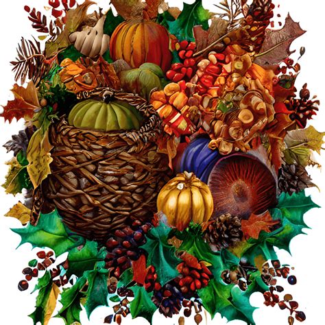 A Stunning Thanksgiving Cornucopia Basket · Creative Fabrica