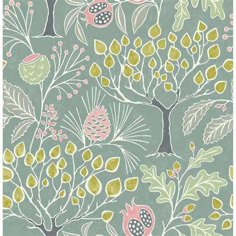 2903-25832 - Shiloh Green Botanical Wallpaper - by A-Street Prints