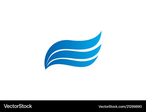 Wave air flow logo Royalty Free Vector Image - VectorStock