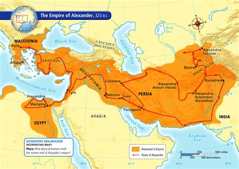 Alexander the Great Map of Conquests - WWW.MISTERGILBERTSOCIALSTUDIES.COM