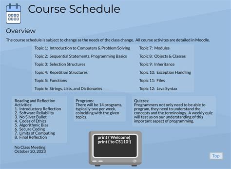 CS110 Syllabus