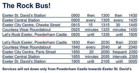 Shuttle bus tickets – Let's Rock Exeter