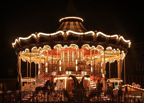 Lighted Carousel during Night Time · Free Stock Photo