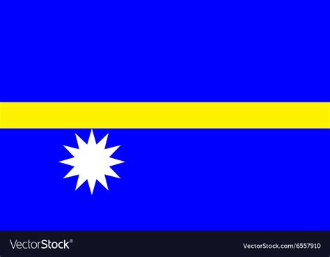 Flag of nauru Royalty Free Vector Image - VectorStock