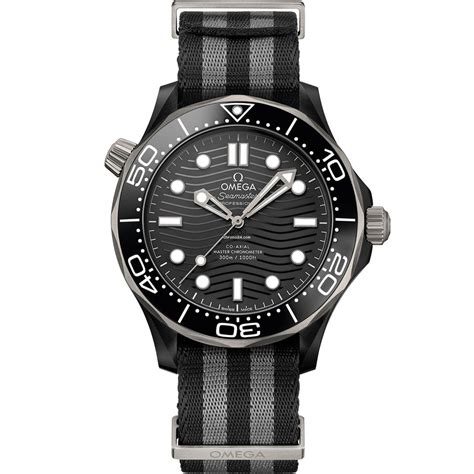 Omega Seamaster Diver 300M Black Ceramic Nato Strap 43.5mm New for ...