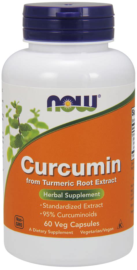 NOW Supplements, Curcumin, Derived from Turmeric Root Extract, Herbal ...