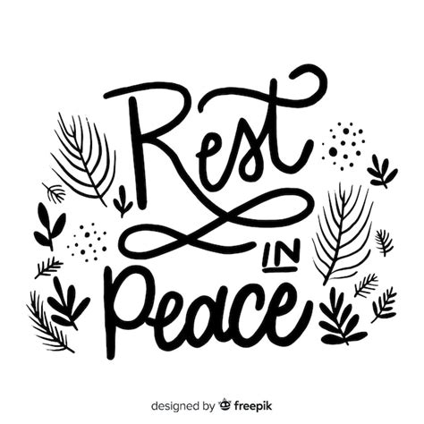 Rest in peace lettering Vector | Free Download