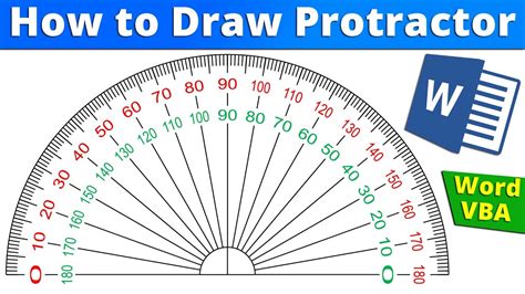 How to Draw a Protractor in Microsoft Word - YouTube