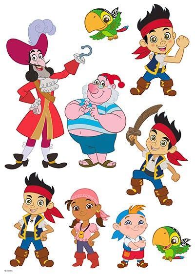 DISNEY JAKE AND THE NEVER LAND PIRATES - CHARACTER SHEET A4 EDIBLE IMAGE