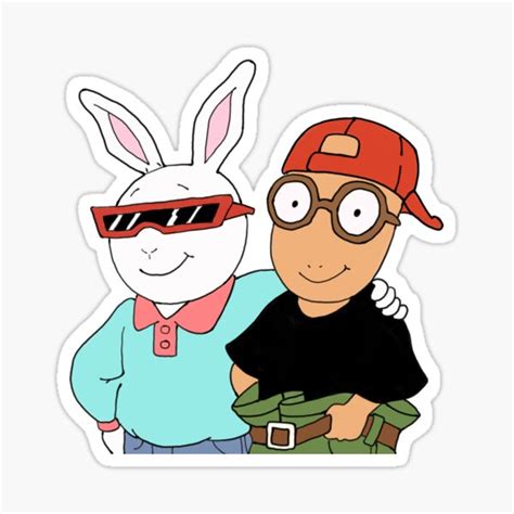 "Arthur and Buster" Sticker by stephgio | Redbubble