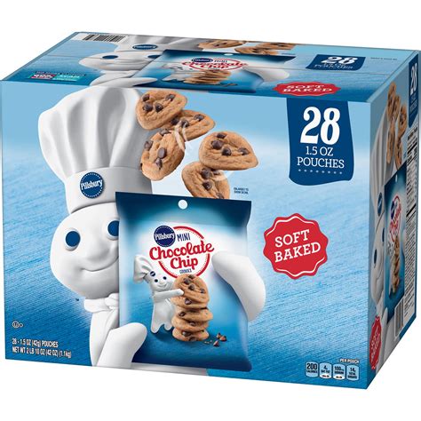 Pillsbury Soft Baked Mini Chocolate Chip Cookies, 28 ct, 42 oz ...