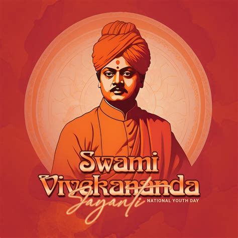 Premium PSD | Swami vivekananda jayanti national youth day celebration ...