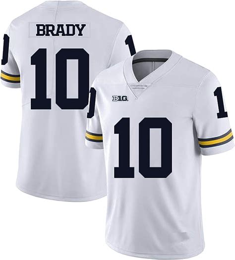 GUGUSPT Tom_Brady_Michigan_Wolverines_White_Jersey: Amazon.ca: Clothing ...